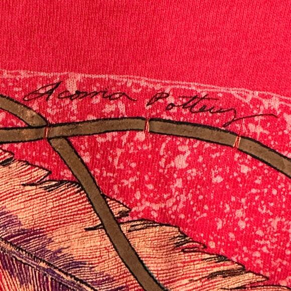 Vintage Southwestern Western Aztec Studded Single Stitch Tee T-Shirt Hazelwood M - Picture 7 of 13